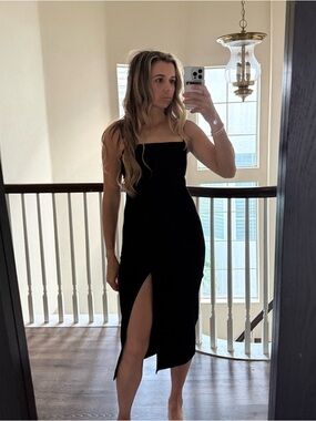 Reformation Scala Dress In Black Sz Small